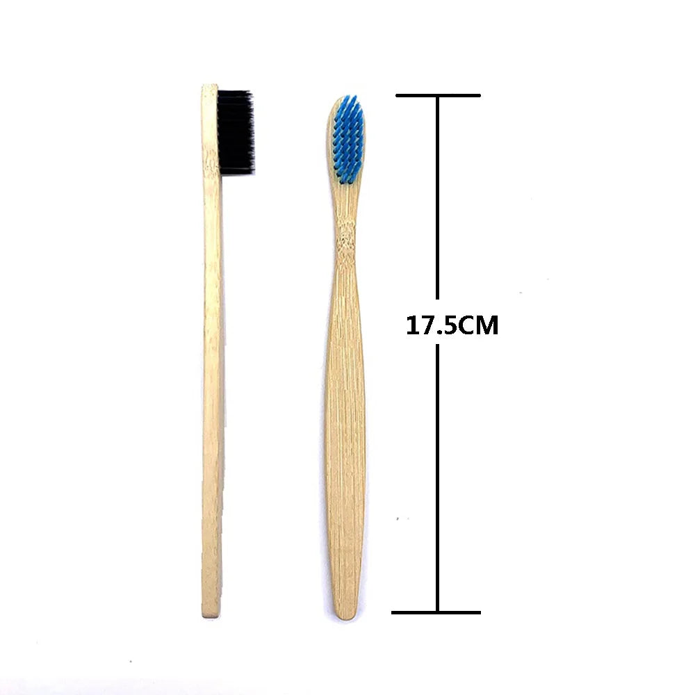 10PCS Bamboo toothbrushes soft